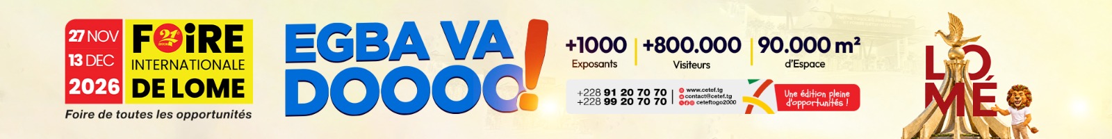 Foire Internationale de Lomé (CETEF) – haut de page